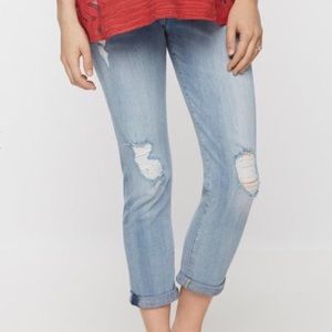7 For All Mankind Distressed Maternity Jeans